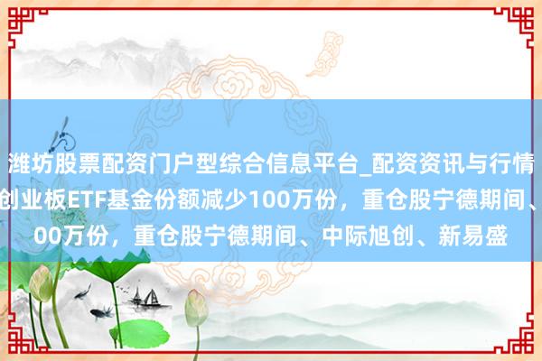 潍坊股票配资门户型综合信息平台_配资资讯与行情汇总 1月29日中原创业板ETF基金份额减少100万份，重仓股宁德期间、中际旭创、新易盛