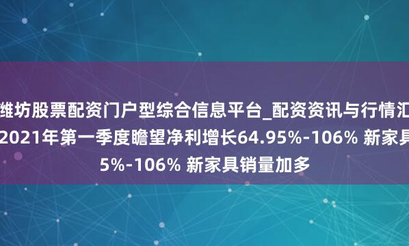 潍坊股票配资门户型综合信息平台_配资资讯与行情汇总 优博讯2021年第一季度瞻望净利增长64.95%-106% 新家具销量加多