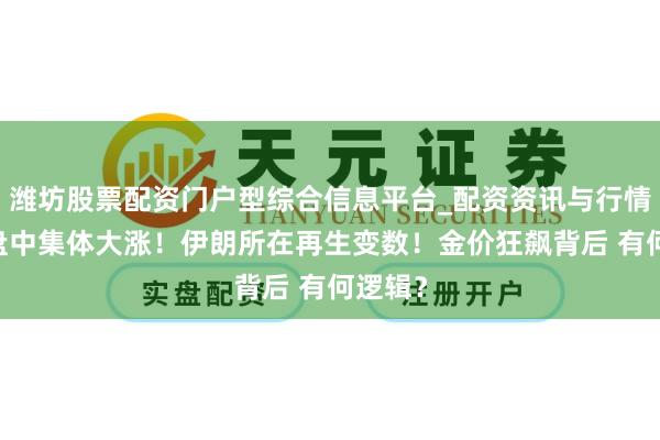 潍坊股票配资门户型综合信息平台_配资资讯与行情汇总 盘中集体大涨！伊朗所在再生变数！金价狂飙背后 有何逻辑？