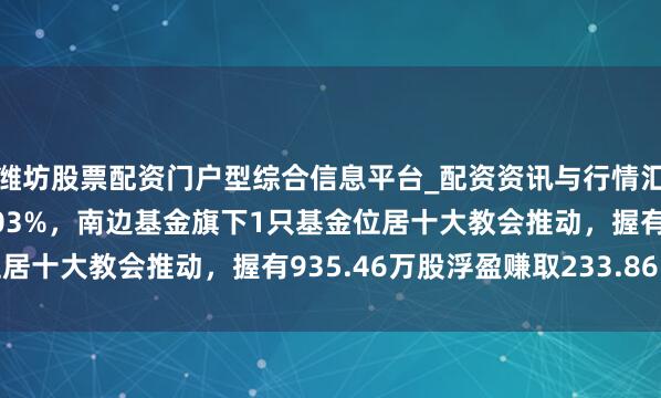潍坊股票配资门户型综合信息平台_配资资讯与行情汇总 新疆天业股价涨5.03%，南边基金旗下1只基金位居十大教会推动，握有935.46万股浮盈赚取233.86万元